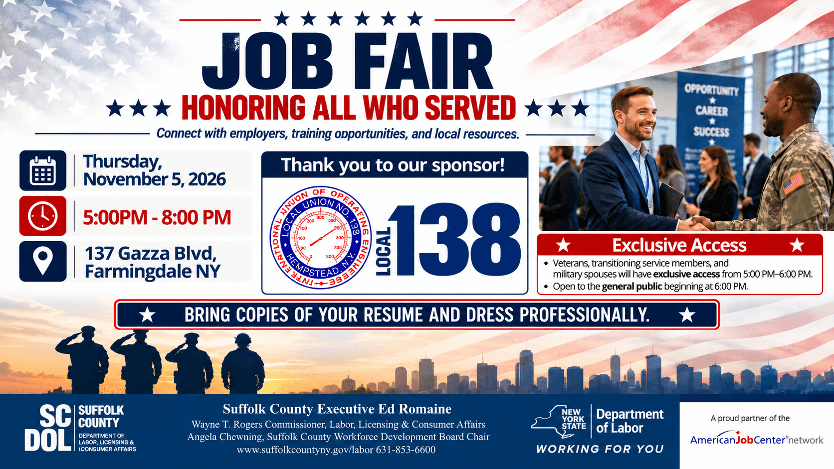 Suffolk Veterans Get First Shot At November Job Fair