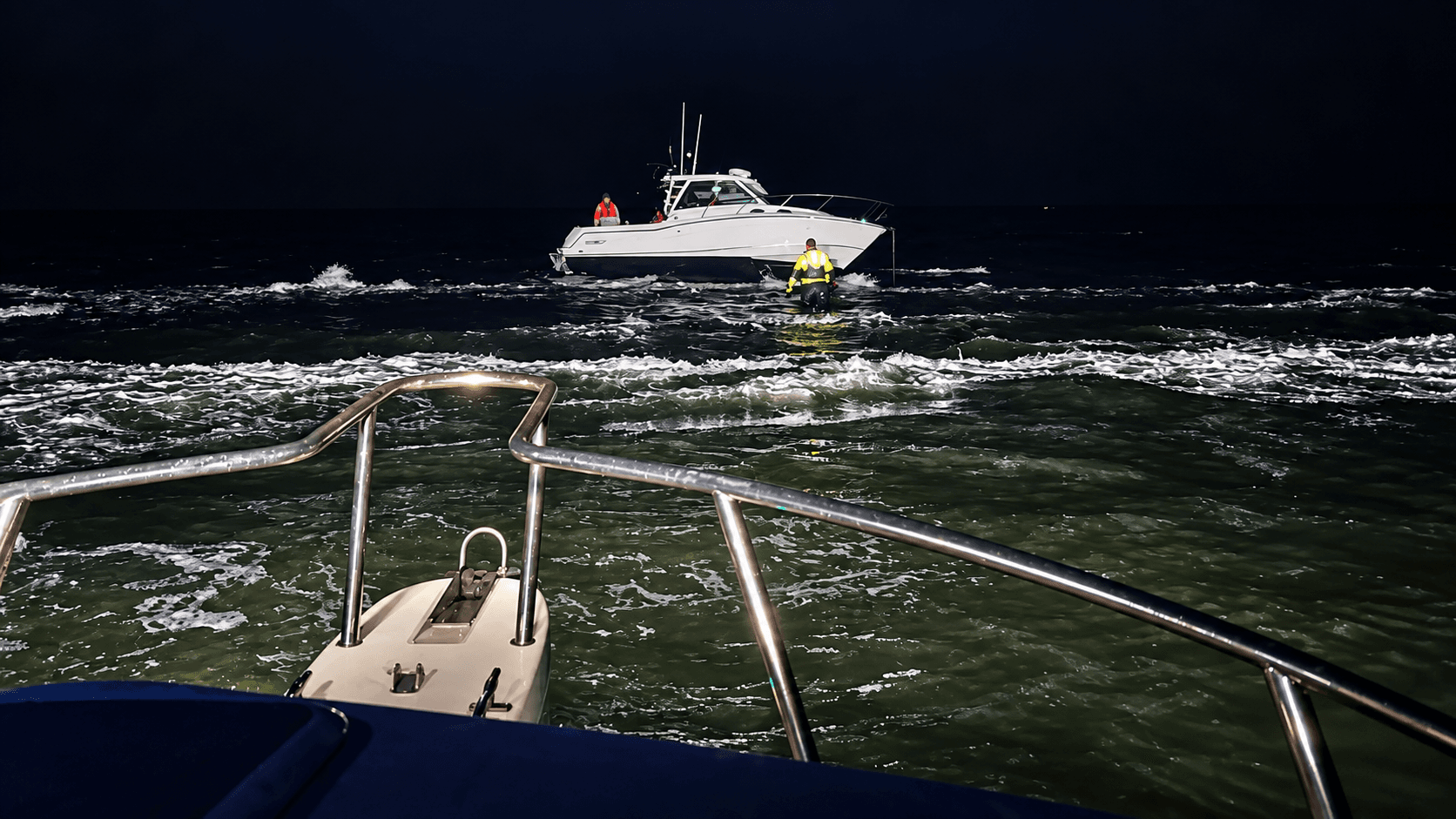Marine Crews Make Predawn Ocean Rescue